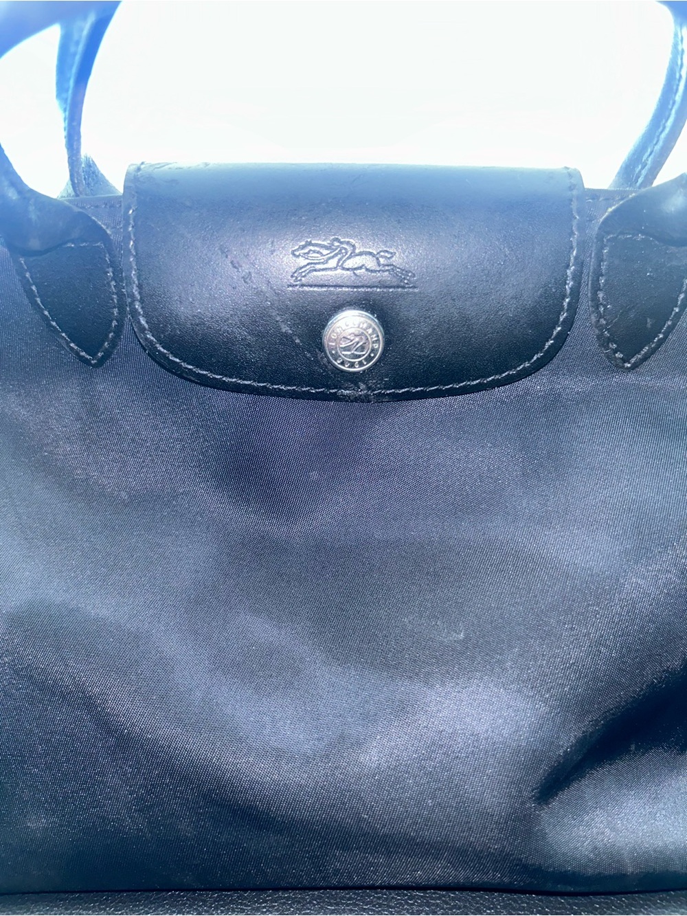 Longchamp Black Small Le Pliage Top-Handle Laptop Bag - Picture 2 of 5